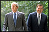 Photo of President Bush and Homeland Secretary Ridge.